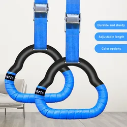 Jimnastik yüzükler yetişkin çocuk kaymaz halkaları salıncak ayarlanabilir askıları ile Pull-up germe egzersiz jimnastik Fitness ekipmanları