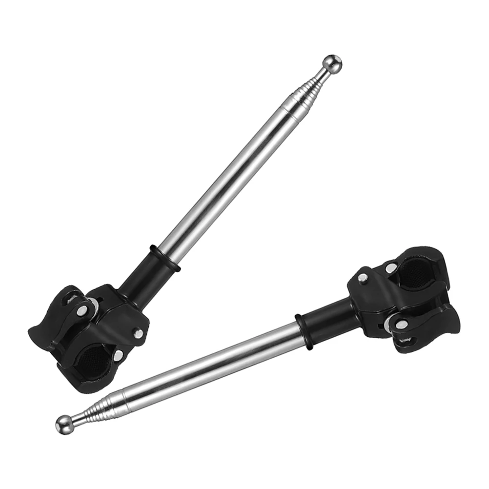 

2Pcs Adjustable Stainless Steel Flag Pole Kit Durable Bike Motorcycle Car Handlebar Decor Easy Installation Visibility Enhancer