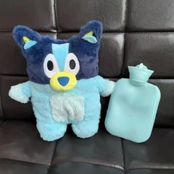 Bluey-bolsa de agua caliente de felpa para la familia, calentador de manos portátil de dibujos animados, bonito Bluey Bingo, regalo para Amiga y niña, 28cm