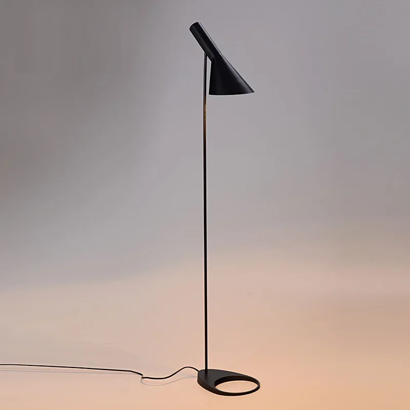 

Modern LED Corner Floor Lamps Black White Floor Lights Designer Arne Jacobsen for Living Room Nordic Decoration Home Stand Lamps