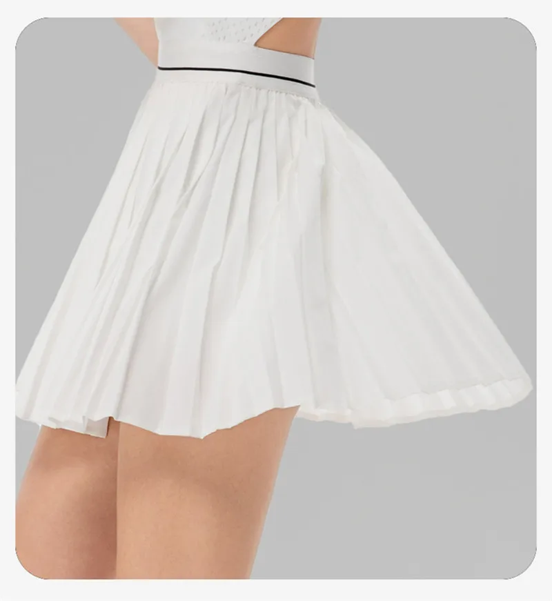 Damen-Tenniskleid mit Reißverschluss, Polokragen, integriertem BH und kurzen Ärmeln, atmungsaktives, ärmelloses Golf- und Sportkleid, schnelltrocknend, dehnbar, ideal für sportliche Aktivitäten. – Detail 5