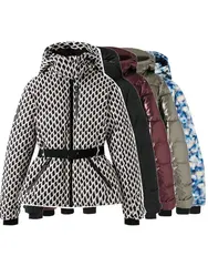 2026 Fashion Women's Winter Hooded High Waist Padded Coats with Belt Lady Elegant Thicken Warm Pockets Windproof Skiing Jackets