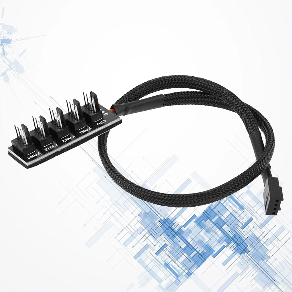 

Motherboard Fan Extension Cable Splitter Adapter PC Power Connector Gaming Laptop Cooler Fan Wire Extender
