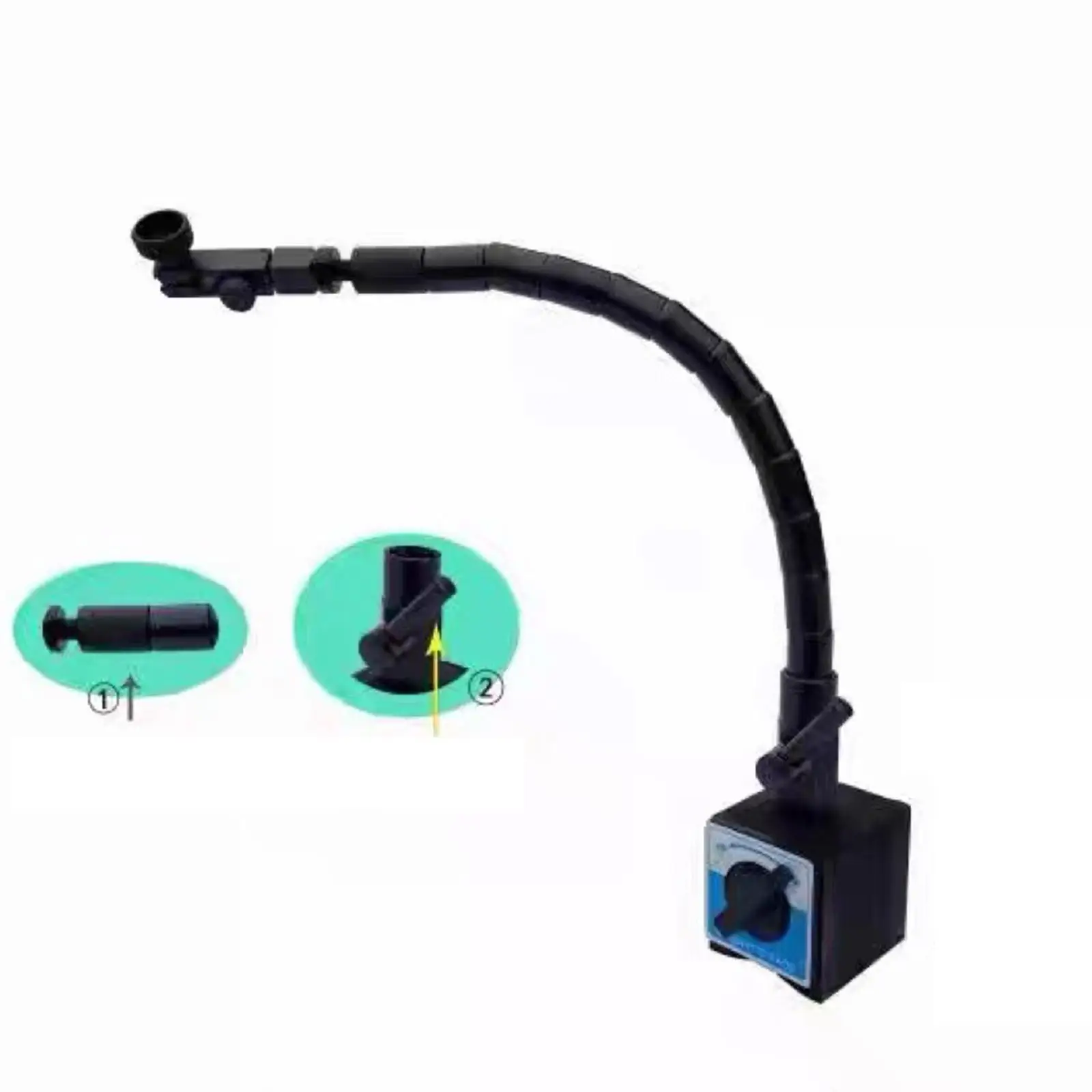 Indicator Holder Easy Bending, Positioning Practical Universal Flexible Arm Rotating Stand for Dial Test Indicators