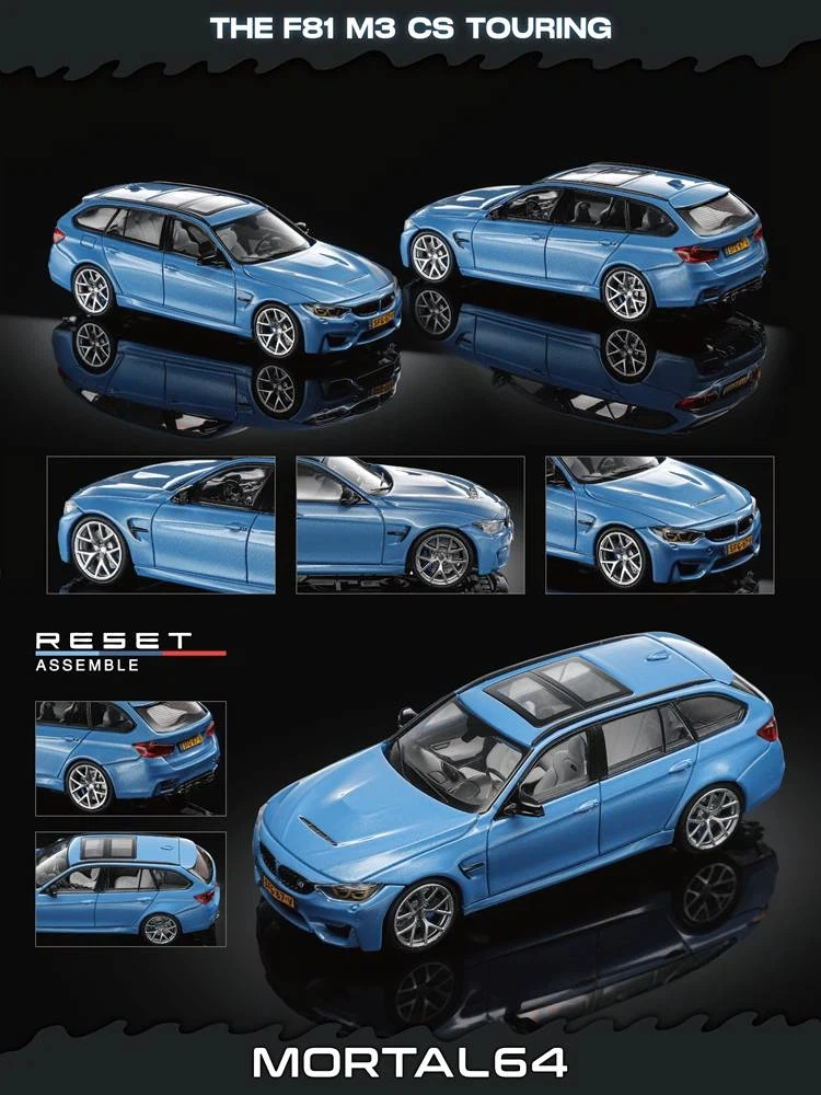 Mortal 1:64 F81 M3 CS Touring Performance Coupe Limited Collection Model Diecast Car Toys Gift New