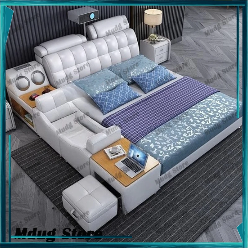 

Cabinets Laptop Beds Electric Double Vanity Sleeping Massage Bed Luxury King Double Letto Matrimoniale House Accessories