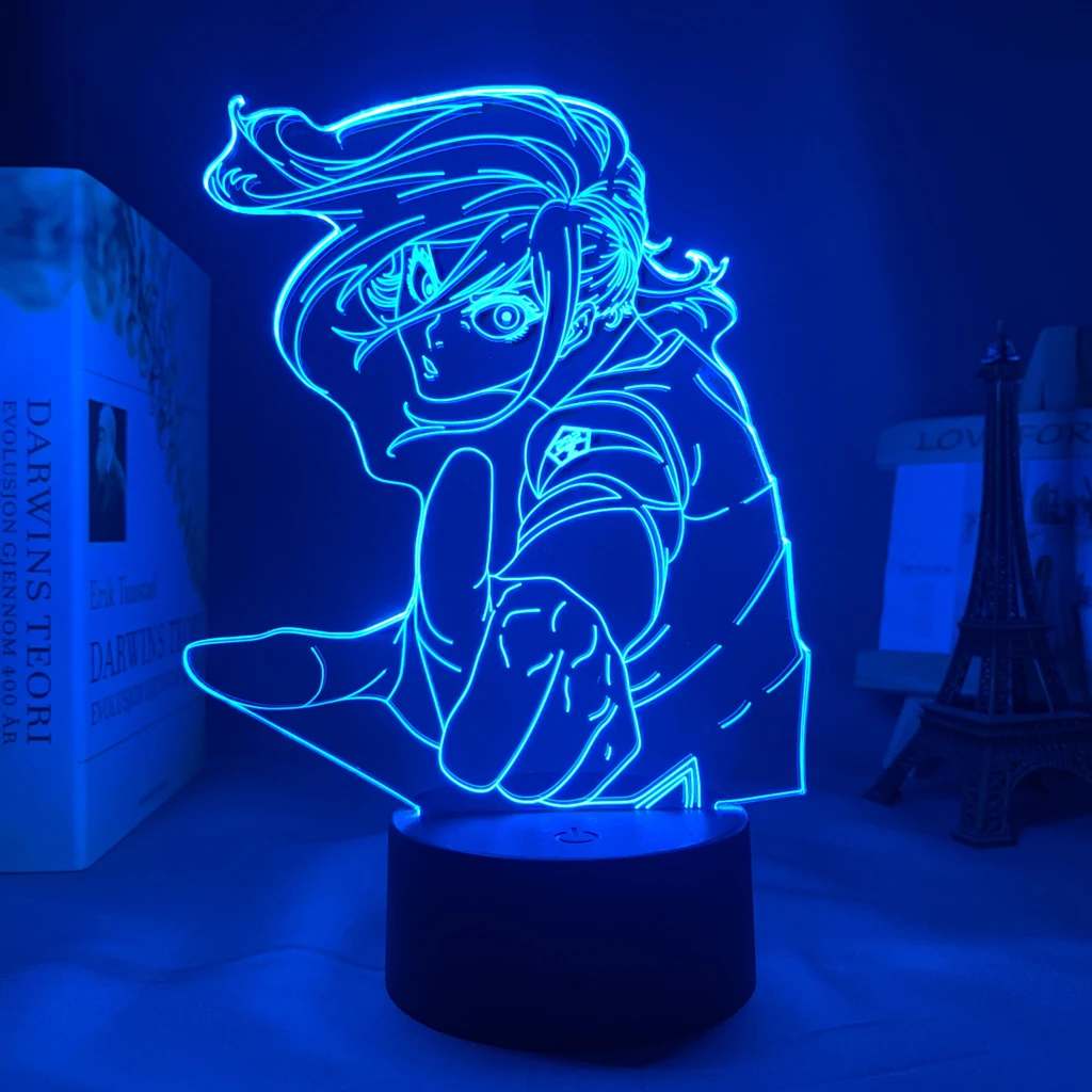 Blue Lock Anime Light Box MDF Wood Frame Laser Paper Cut Lightbox Led Nightlight for Bedroom Decor