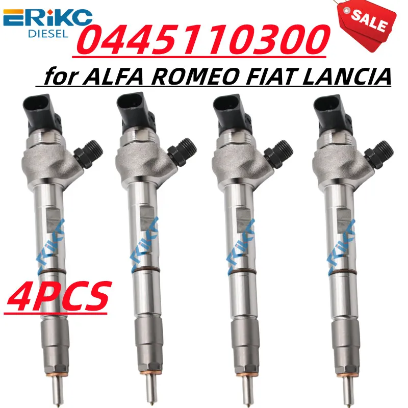 4PC 0445110300 Common Rail Injector 0986435171 Auto Parts  for Bosch ALFA ROMEO FIAT LANCIA 55206704 55221023 55196442 95517512