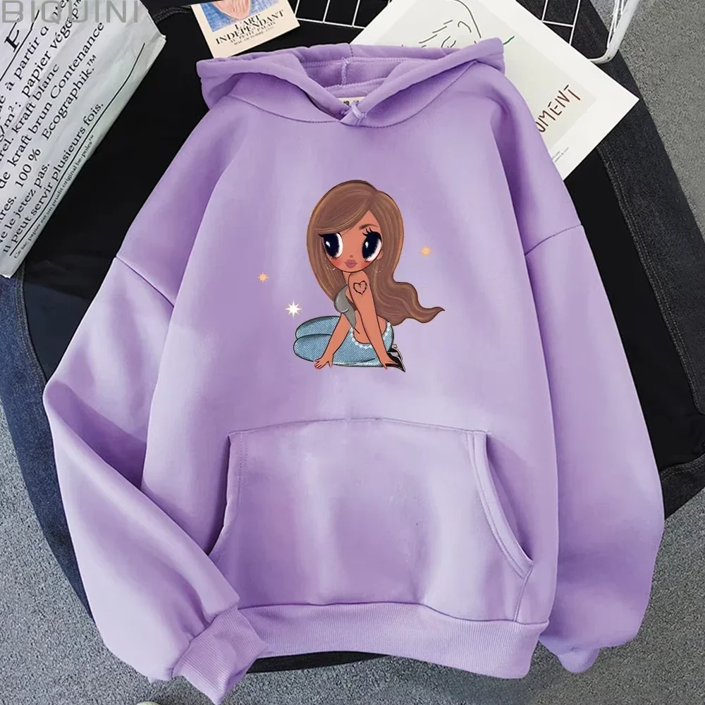 2025 Karol G Nuove felpe 2025 Moda grafica stampata Felpa da donna Y2K Casual Harajuku Streetwear Pullover con cappuccio Taglio unisex