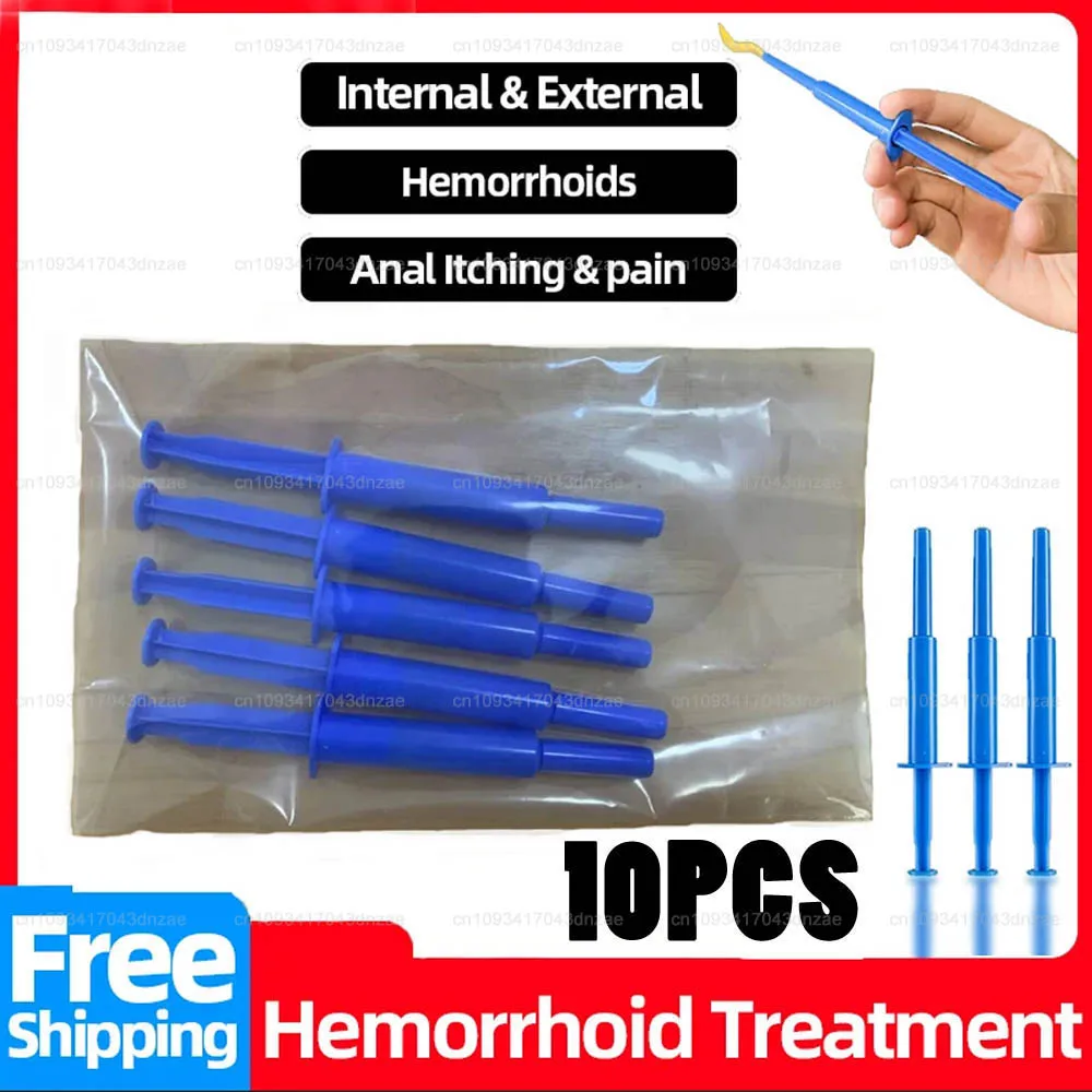 10-teiliges medizinisches Hämorrhoiden-Schlauch-Applikator für Medikamentenbehandlung, Putter, Zäpfchen, Schubschlauch, Anal, Juckreiz und Schmerzlinderung
