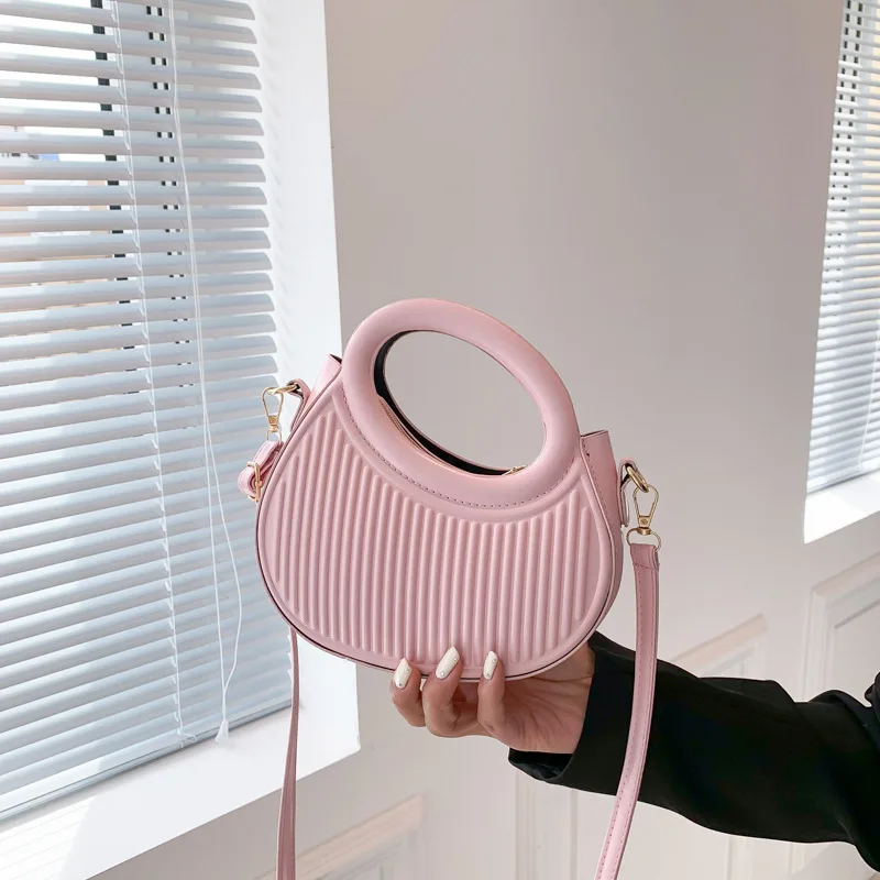 Retro Versatile Handbag for Women 2024 New Fashion Trend Casual Candy Color Crossbody Bag PU Leather Small Saddle Bags