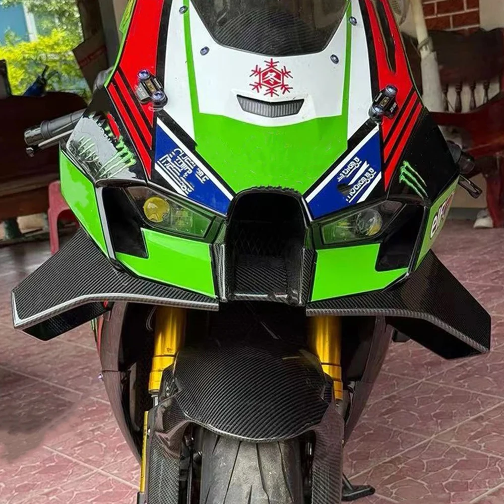 

For ZX-10R Front spoiler Lower spoiler lower lip For KAWASAKI ZX-10R ZX10RR 2021-2025 GP WING DOWNFORCE NAKED FRONTAL SPOILERS