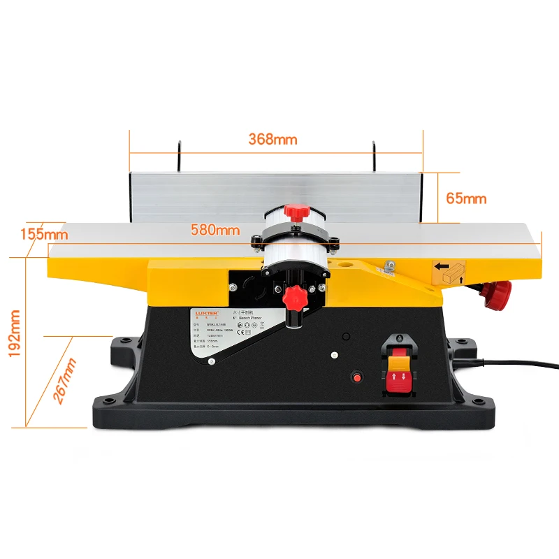 6 inch portable woodworking carpentry tools household electric smal planer bench planer jointer