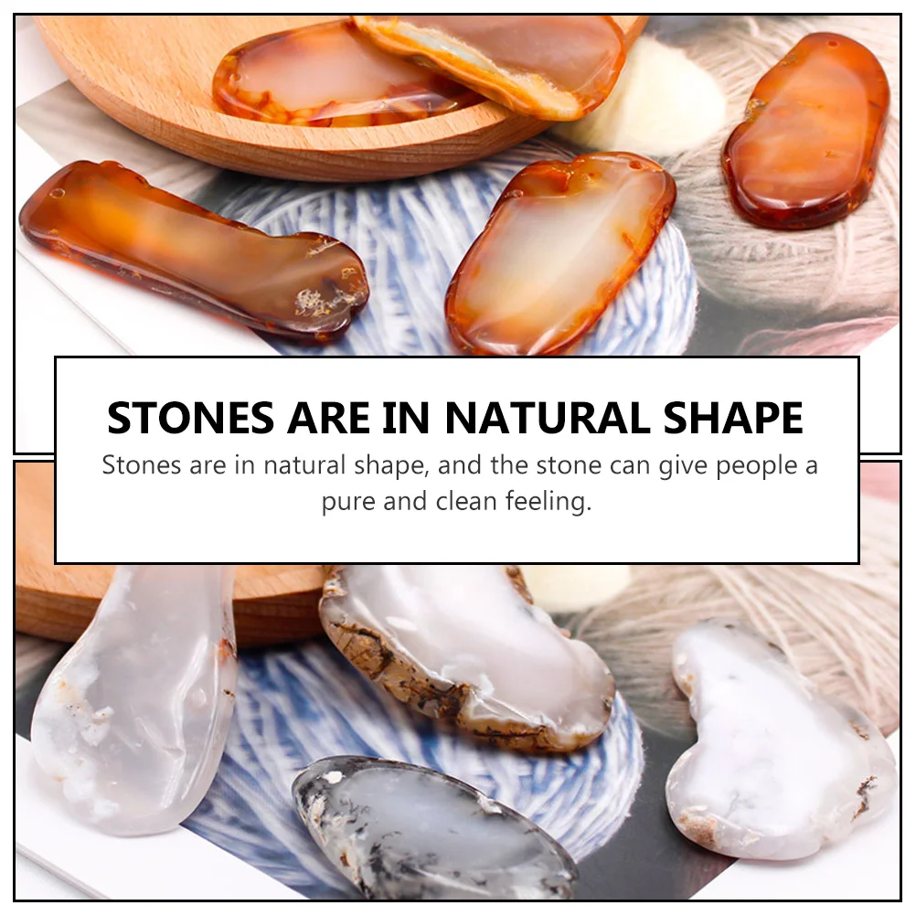 

3pcs Agate Pendant Natural Stone Necklace Jewelry Making Decorative Charms Delicate Neck Pendants Durable Sturdy Festival Party