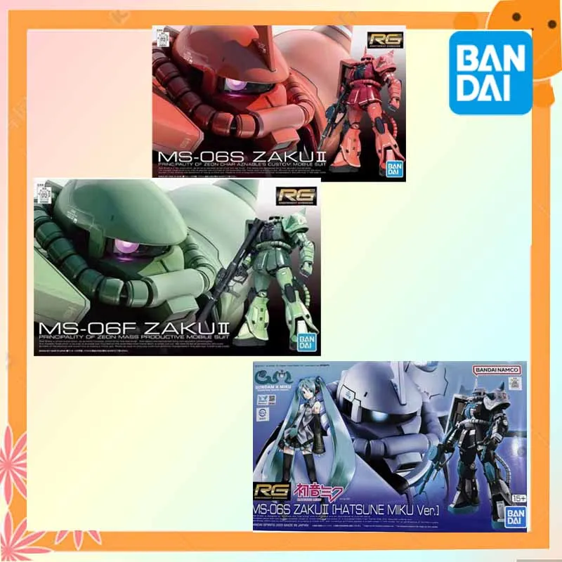 

Высококачественный RG 1/144 MS-06S ZAKU [HATSUNE MIKU Ver.] Аниме Фигурка в сборе Bandai GUNDAM Модель игрушки Коллекционная модель