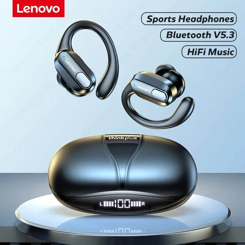 Lenovo XT80 sportovní bezdrátový sluchátka s mics, knoflík ovládání, LED energie displej, hifi stereo řádný