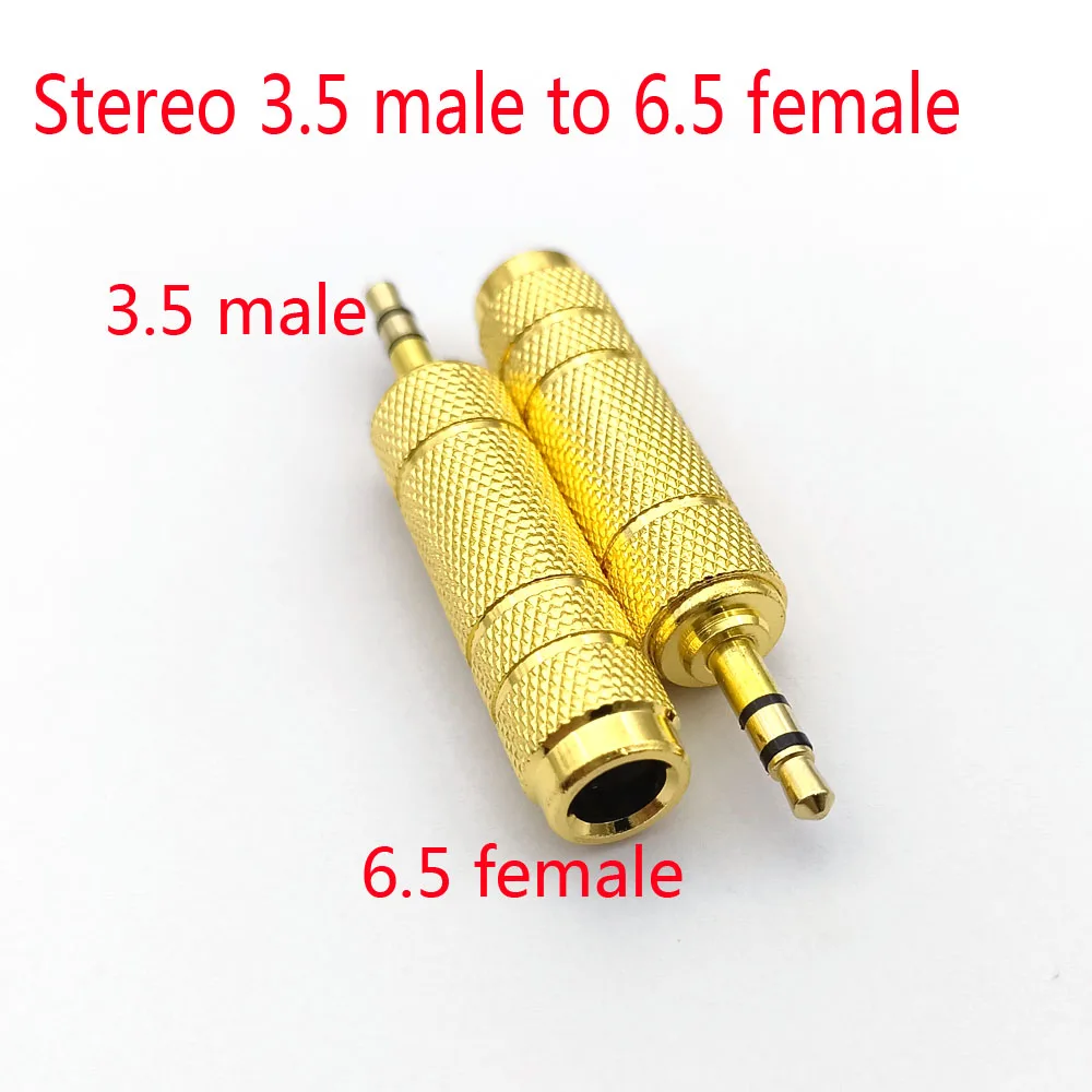 Konwersja AUX Jack 6,5 mm 3,5 mm 2 3-biegunowa wtyczka konwertera Stereo Mono do wzmacniacza słuchawkowego Adapter audio Złącze mikrofonu