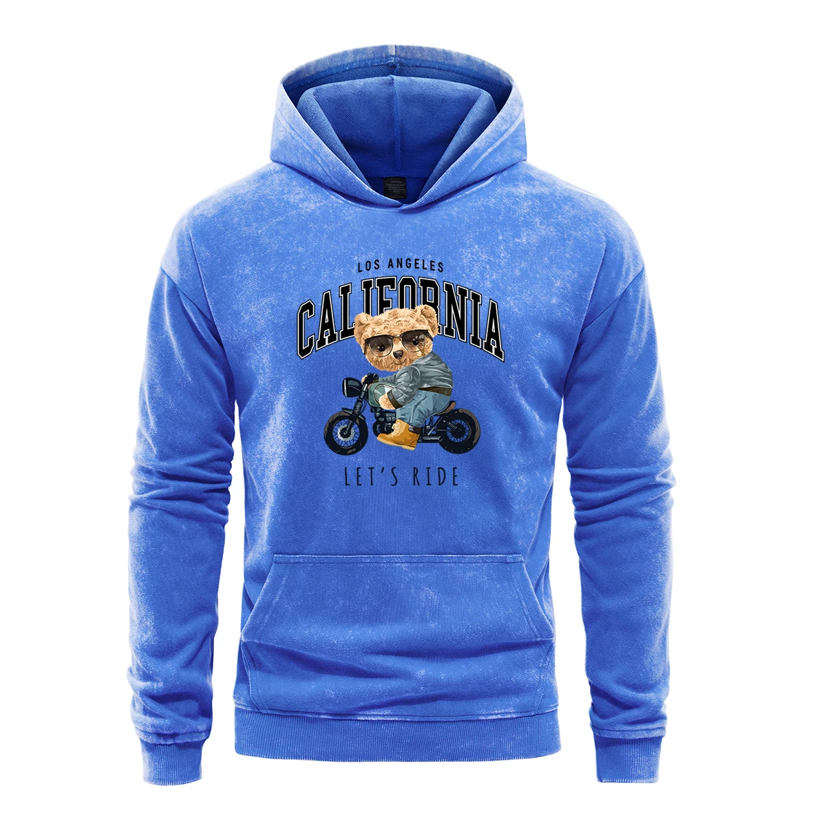 

Retro Motorcycle Bear California Letter Women Hoody Retro Washed Hoodies Cotton Hoodie Sweatshirt Soft Comfort Street Wear Tops