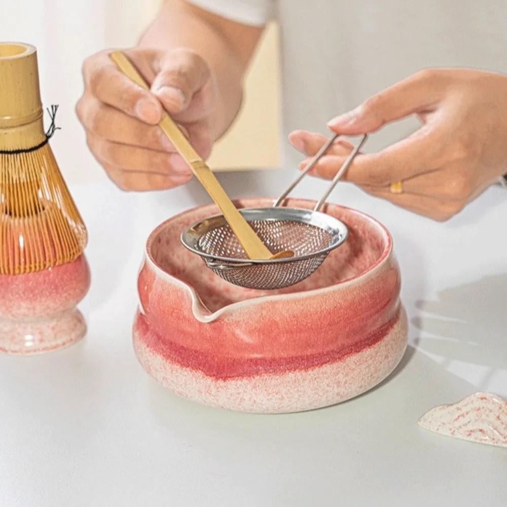 

Tea Whisk Set 2-piece Matcha Bowl Set with Mouthpiece Tea-Making Tools Matcha Brush Tea Set Accessories