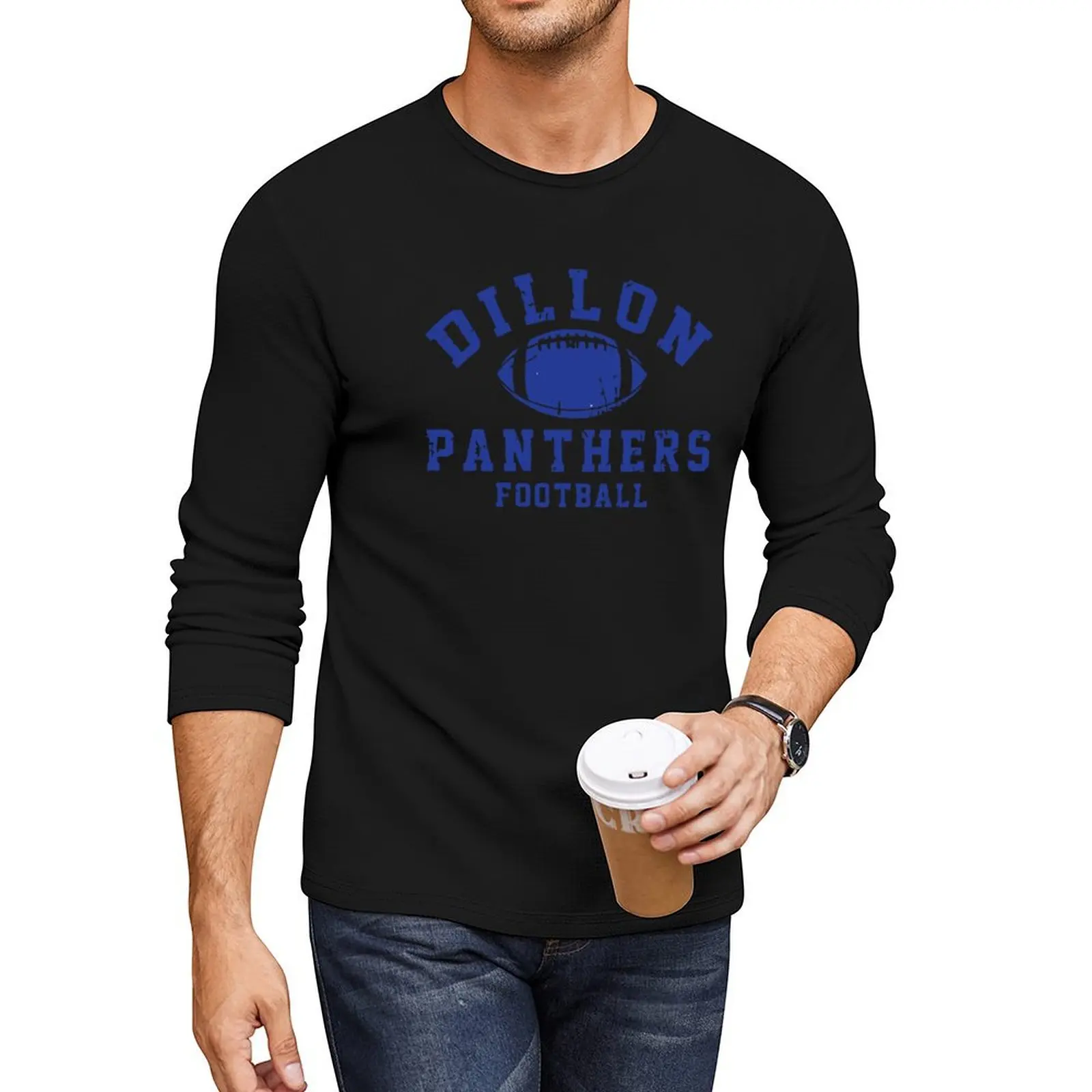 

Длинная футболка Dillon Panthers Football, футболка с рисунком, мужская одежда