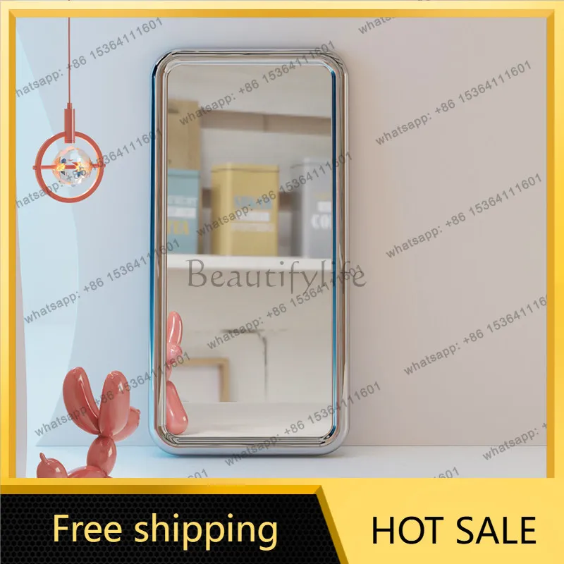 Zj. Non-deforming winter wood dressing mirror wall-mounted special-shaped classic cloakroom European style