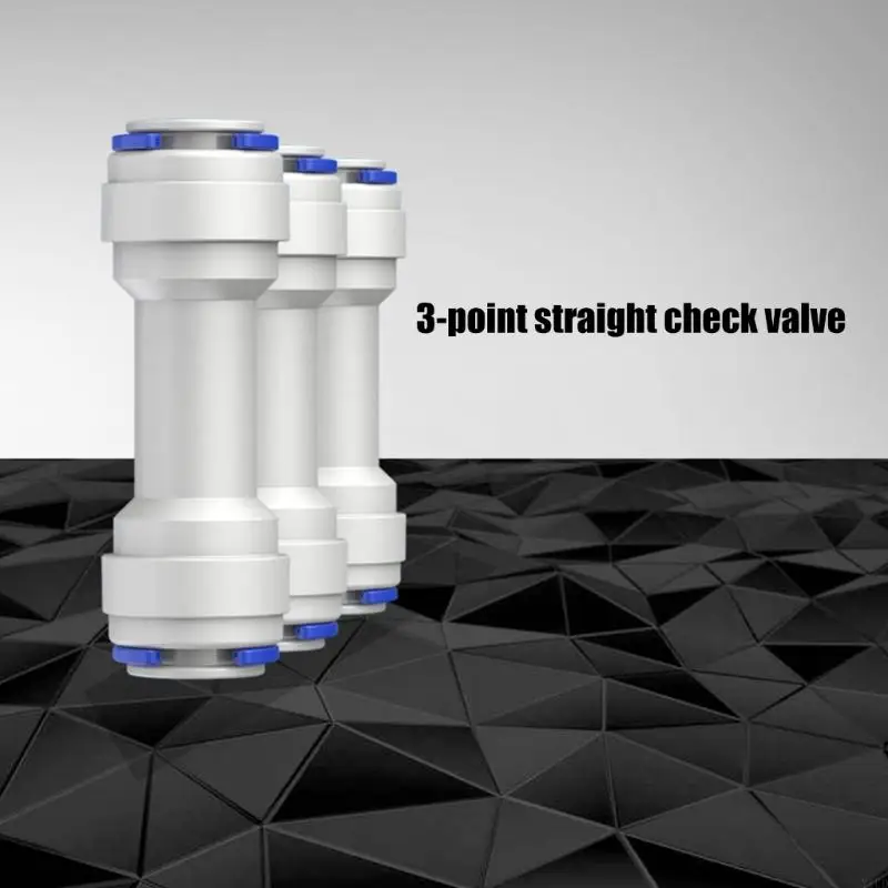 652F 2Pcs 3/8inch Quick Check Valves Push to Way Check Valves Plastic Quick Fittings Easy Install