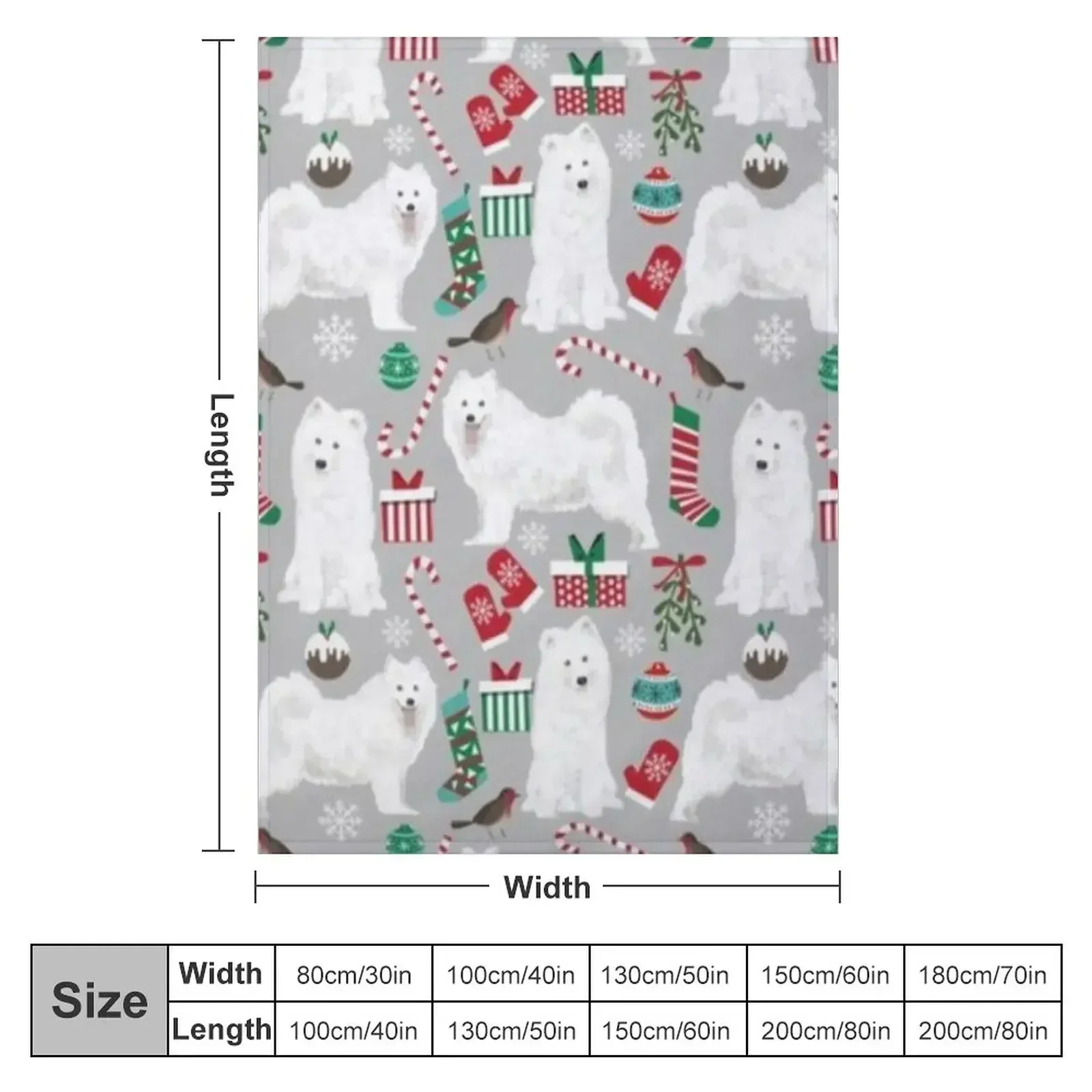 SAMOYED Throw Blanket couch cozy soft plush fuzzy picnic outdoor blanket