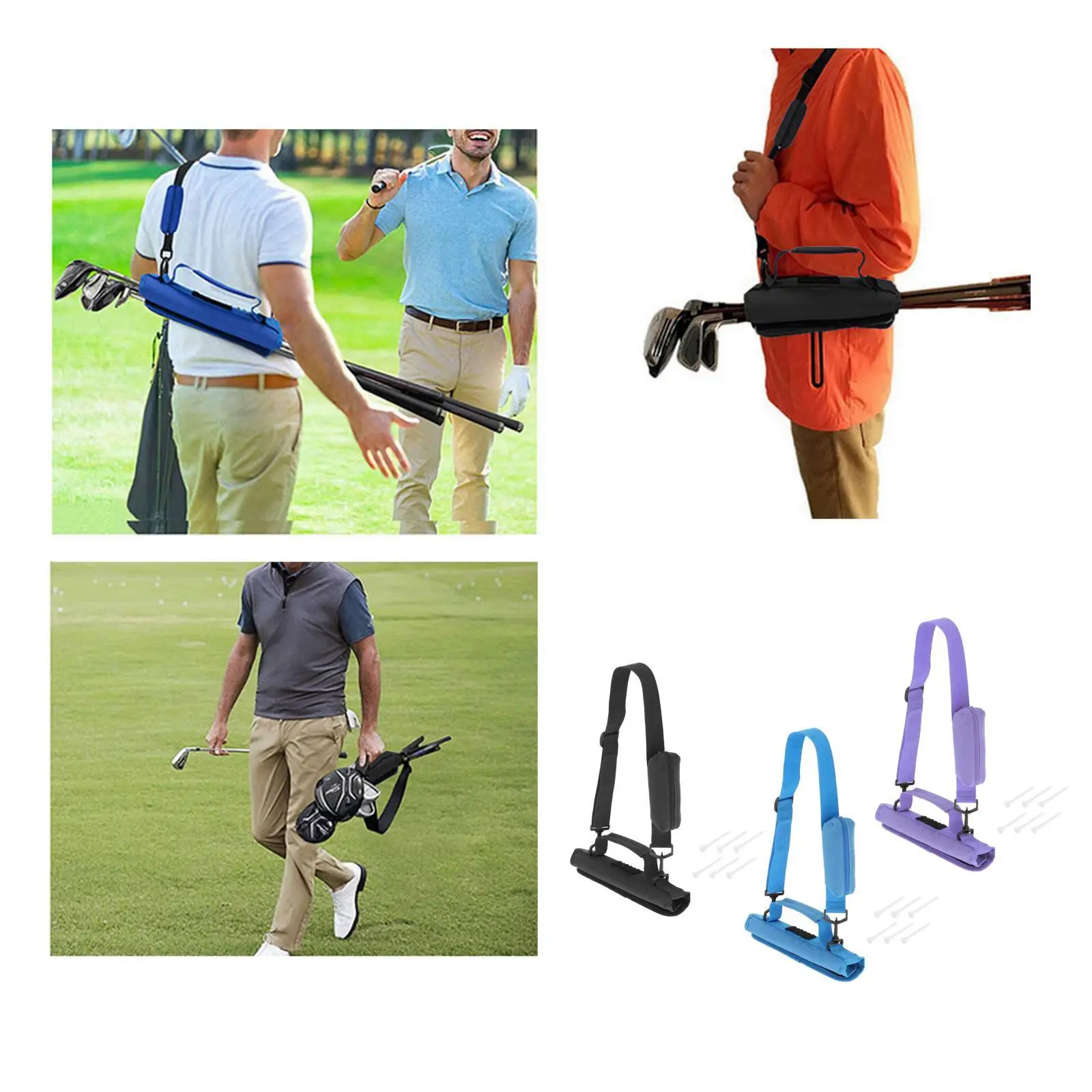 

Golf Club Carry Bag Travel Lightweight Mini Driving Range Portable Carrier for Men Kids