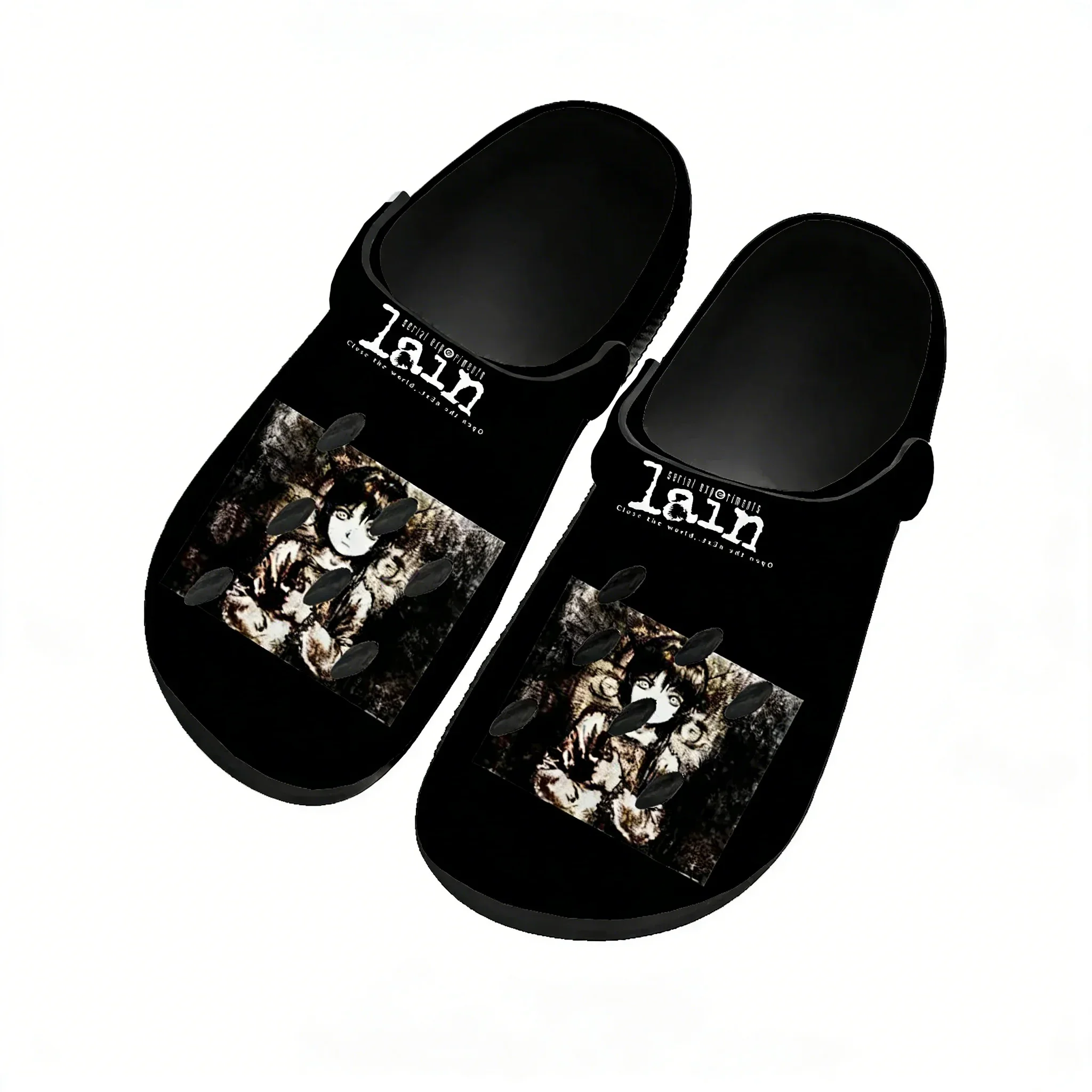 

Serial Experiments Lain Water Shoes Men Women Teenager Comfortable Home Garden Clogs Custom Sandals Breathable Hole Slippers