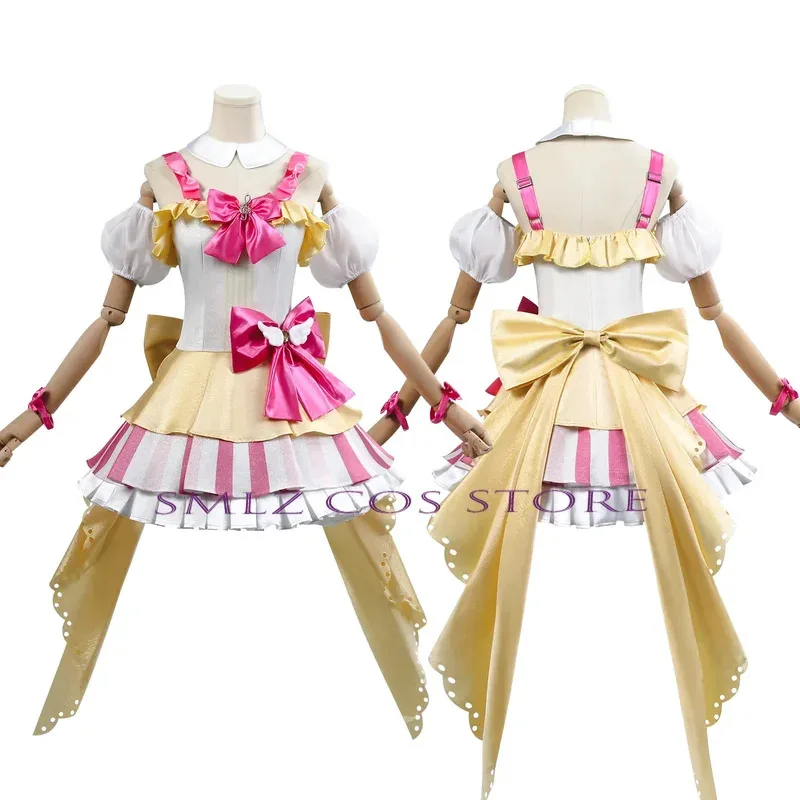 CyManaka Laala Cosplay Anime Pripara Costume Lala Parrucca Ragazza Abito da principessa Abito da festa di Halloween Gioco di ruolo per donna