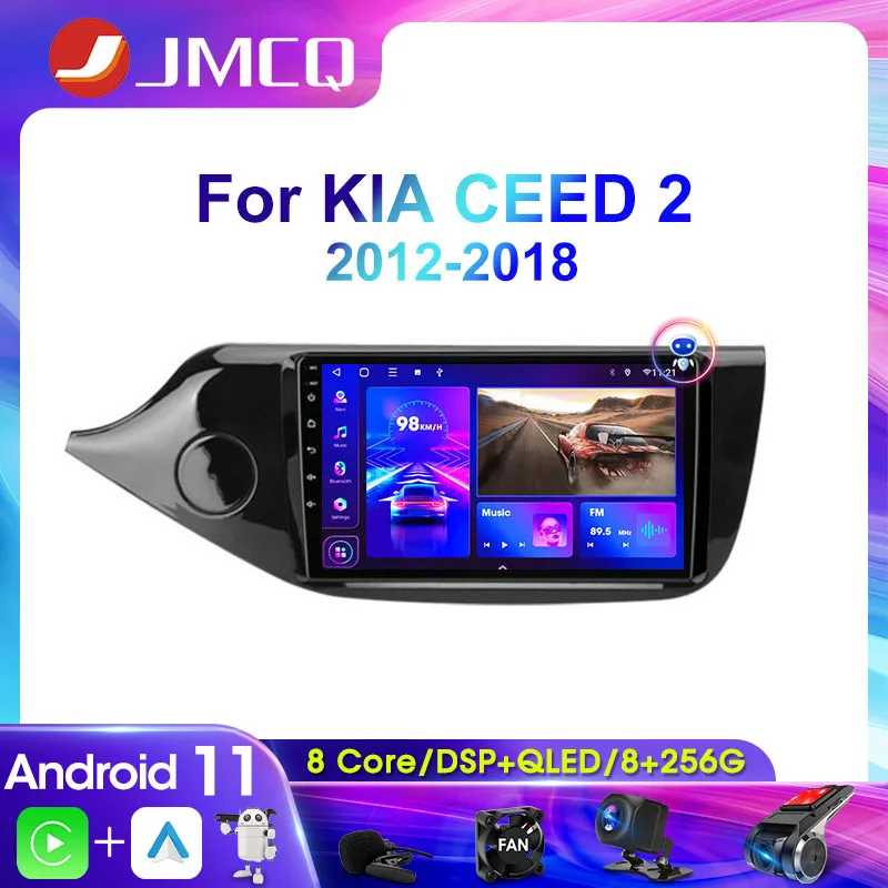 

JMCQ 2 Din 4G Android 11 Car Radio Stereo Multimedia Video Player For KIA CEED JD 2012-2018 Navigation Head Unit Carplay Wifi