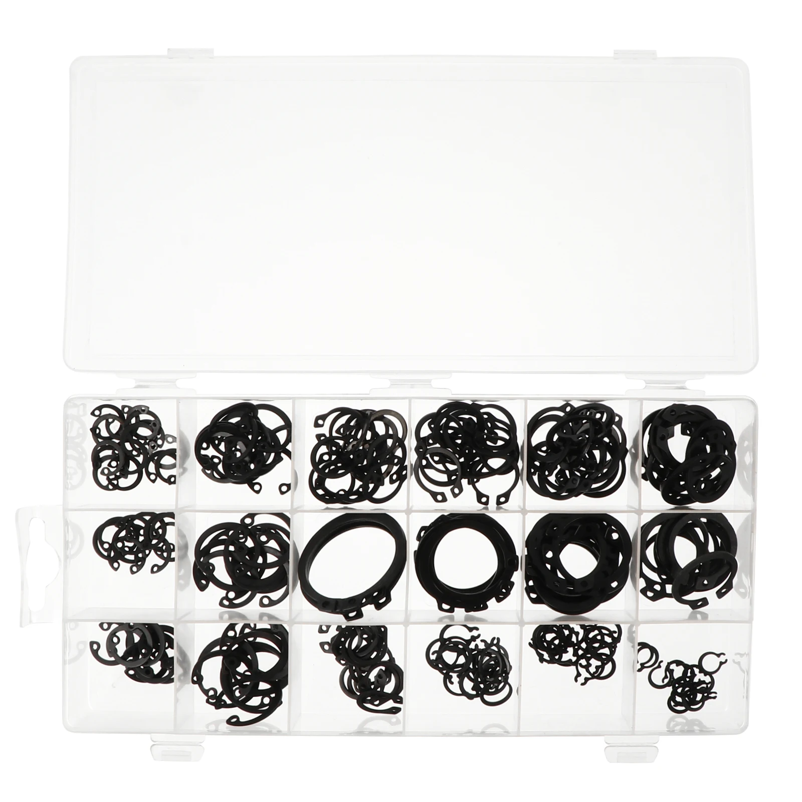 

225pcs External Retaining Ring Circlip Snap Steel Internal Rings Set for Appliance Repair Bearings Gears Pulleys