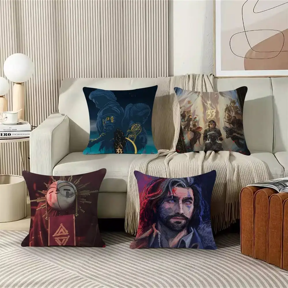 Clair Obscur Expedition 33 Cushion Cover Soft Washable Pillow Case Multi-Scene For Couch Bed Travel Office Use