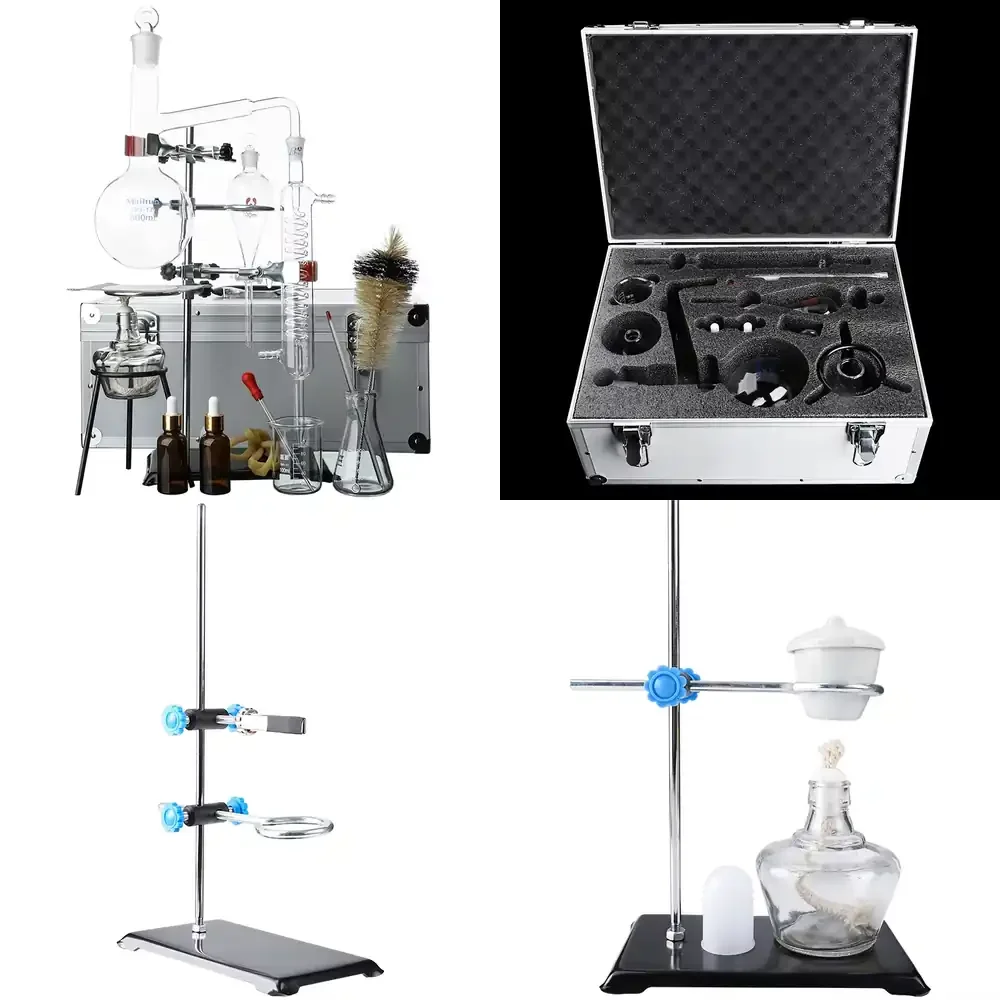 Quality Assurance Lab Experiment Kit Family Chemistry Test Toolbox Set Glassware Distiller Apparatus