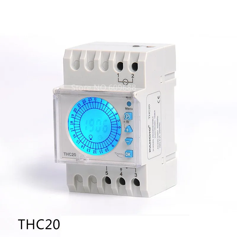 THC20-1C Programmable Timing Switch DHC20 with Backlight Displab Timer Time Switch