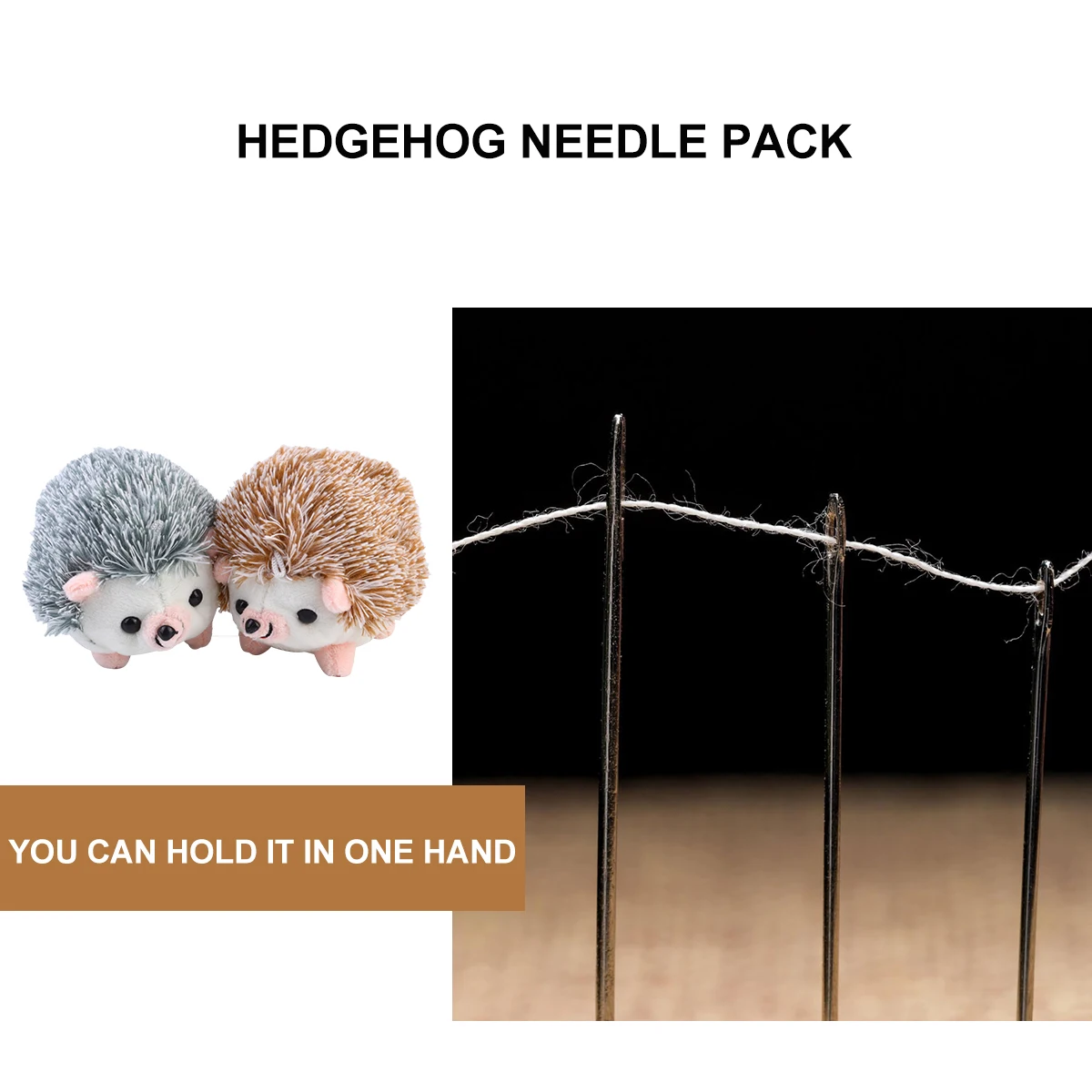 

2pcs Hedgehog Pin Bag Cushion Lovely Animal Shaped Sewing Needle Holder Cloth Pincushion Storage Decor Pin for Beginners