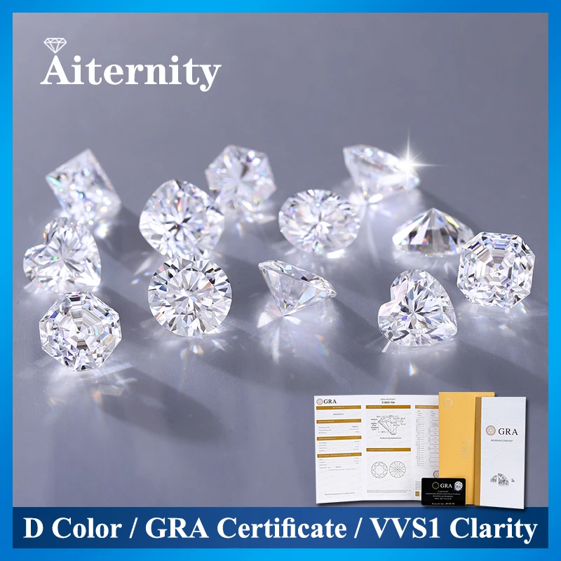 

GRA Moissanite D Цвет Супер Белый Бриллиант Круглый / Овальный / Груша / Сияющий / Изумруд / Сердце / Принцесса / Подушка / Форма Asscher