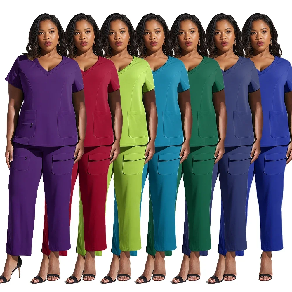 

Hot Sale Nurse Scrubs Set Women Anti Wrinkle Washable Soft Hospital Uniform Medical Scrubs Women Scrubs Sets Medical Accessories