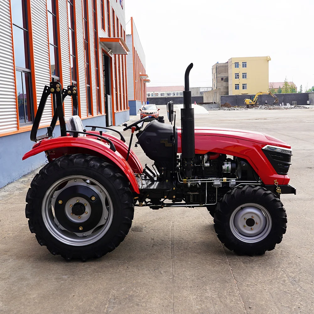 Trator agrícola automático 4WD, um novo tipo de trator agrícola com rodas com cabine e motor central