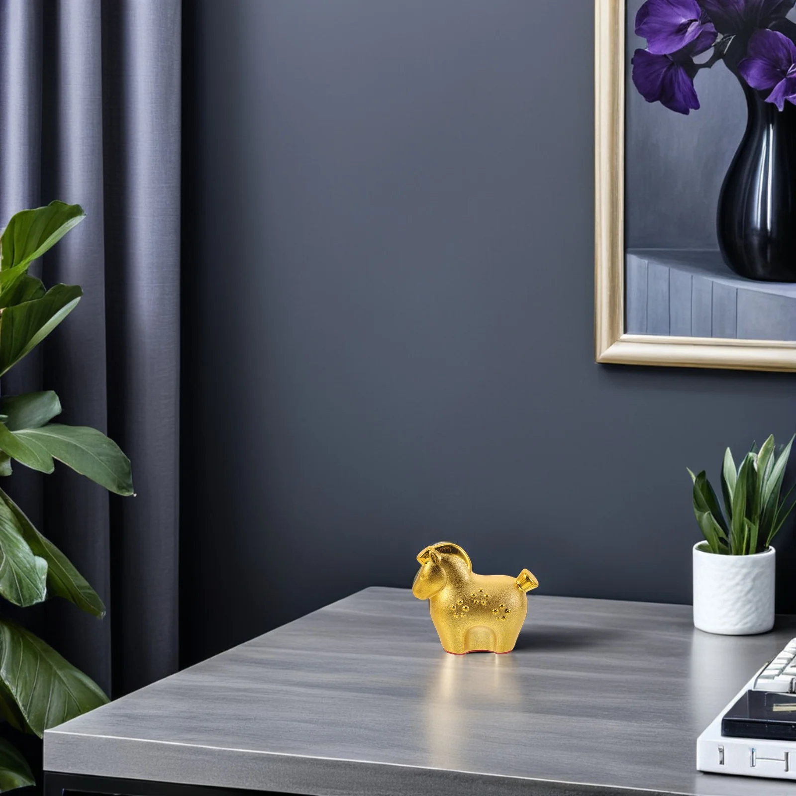 

2026 Chinese New Year Ceramic Horse Ornament Horse Sculpture for Desktop Office Home Decor Festive Gift