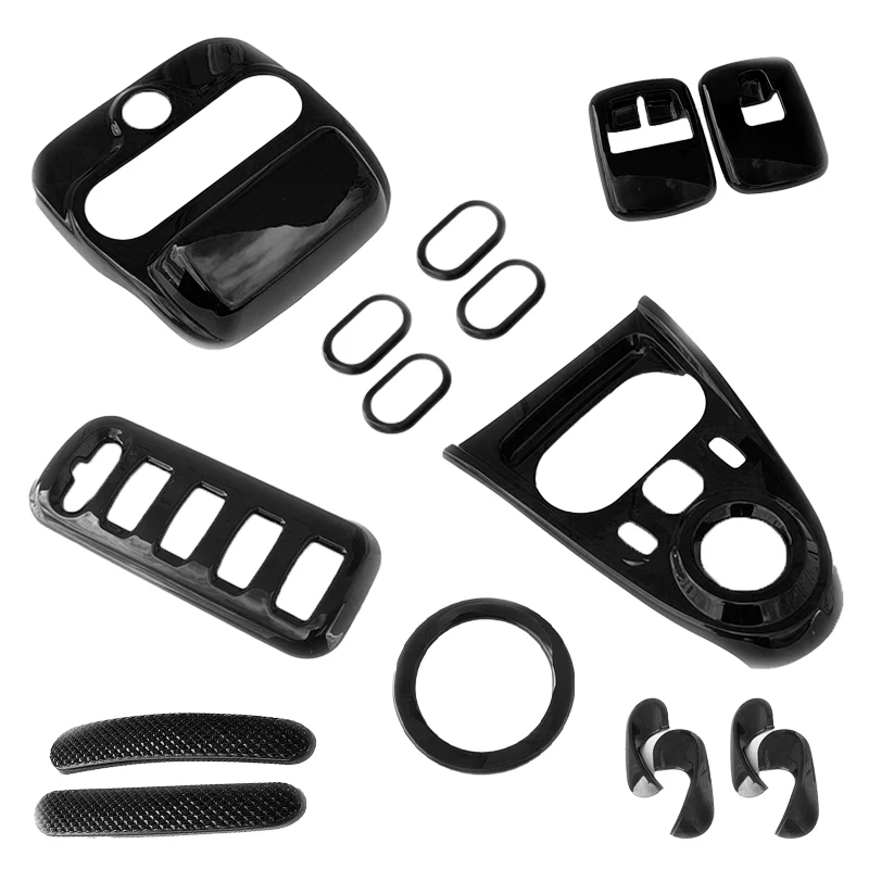 Car Interior Modification Black Styling Window Lifting Decorative Stickers For Smart 453 Fortwo Forfour Car Accessories