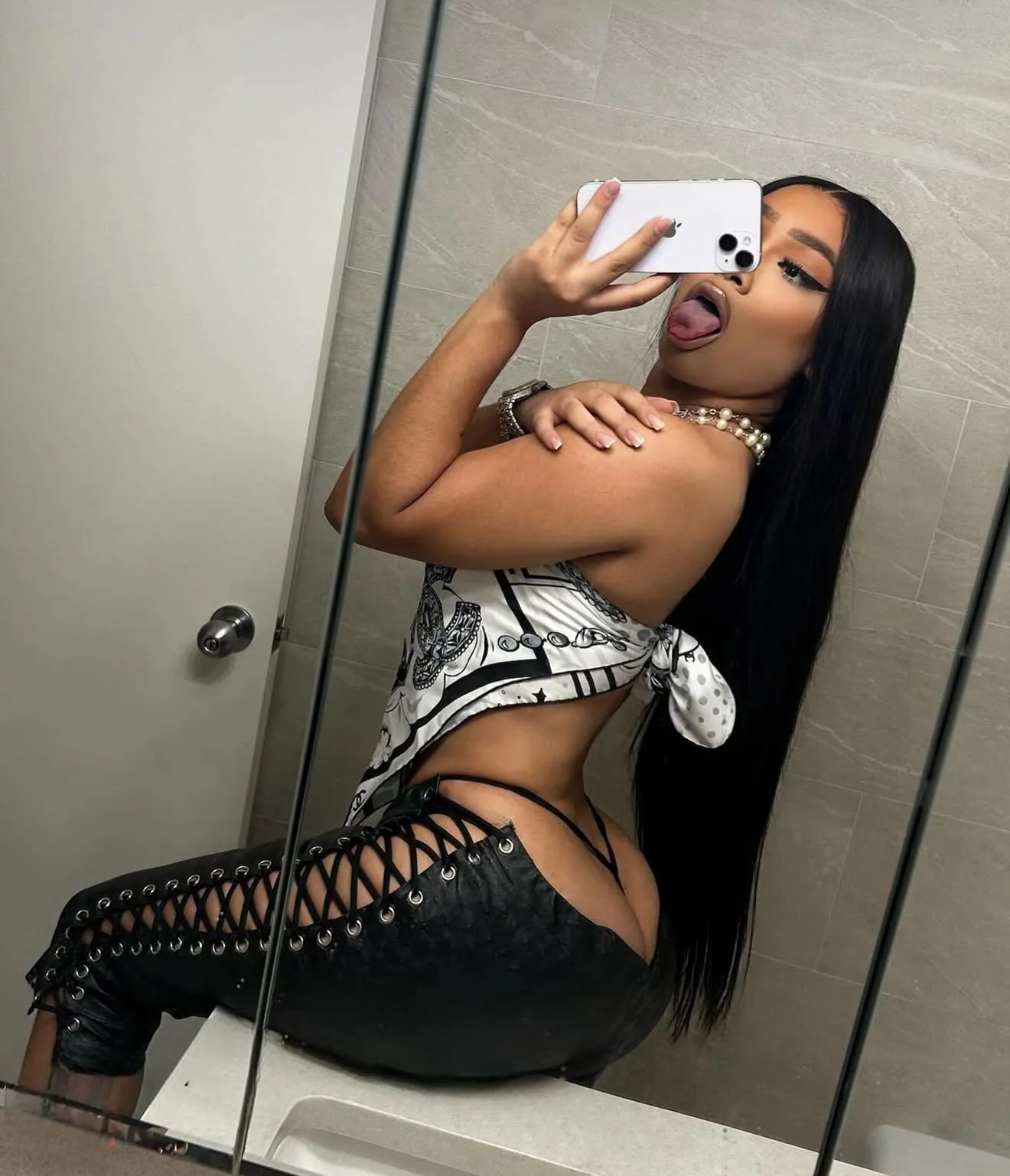 STYLISH LADY Lace Up Calf Length Pants 2025 Autumn Women Low Wasit Sexy Club Party Black Slim Pencil Pants