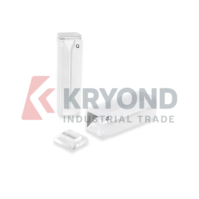 Quartz Cuvette 700μL 2mm Slit Absorption UV VIS Spectrophotometer Research Use Application Series Optical Analysis Accessory Set