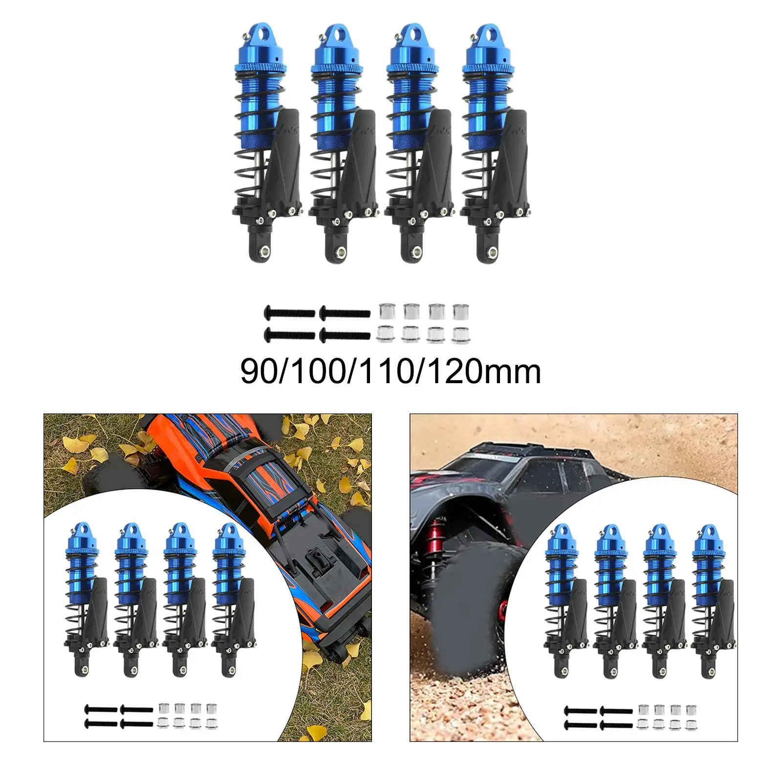 1/10 모델용 RC 충격, 용수철 칼라 교체, 트럭 크롤러용 부드러운 댐핑 업그레이드, RC 자동차 쿨 만들기, 4 피스