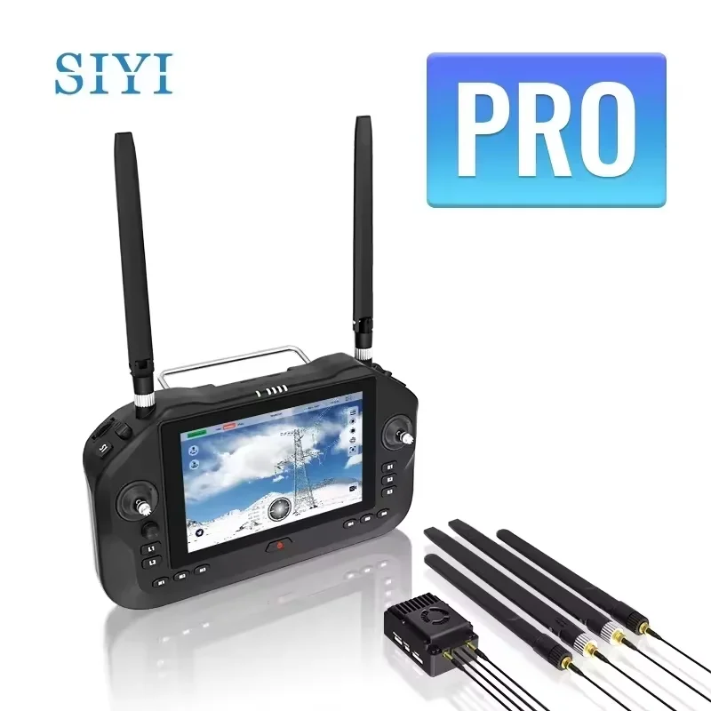SIYI UniRC 7/7 Pro محطة أرضية محمولة مزدوجة التردد 7 بوصة 1080P 40 كجم نطاق وحدة تحكم ذكية للطائرات بدون طيار UGV USV الروبوتات