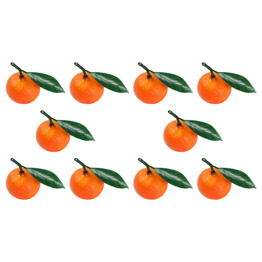 

10 Pcs Oranges Accessories For Home Ornaments Lifelike Foam Artificial Fruit Pvc Faux