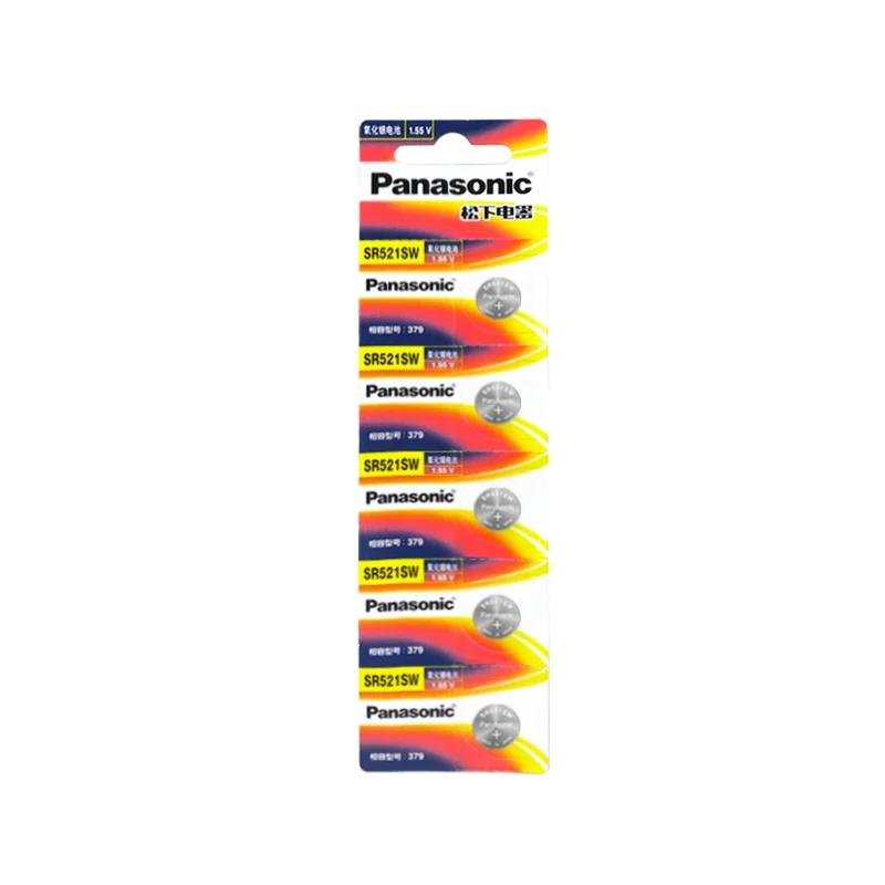 Panasonic-Batería Electrónica de botón SR521, 1,55 V, adecuada para Casio Longines Cartier Blue Balloon Innauge