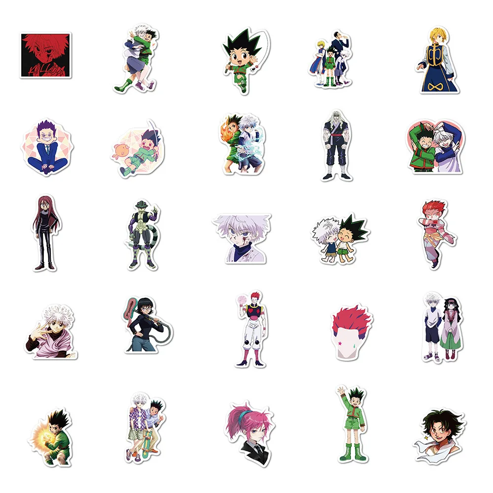 50/30/10PCS Ging Freecss Kalluto Zoldyck Popular Anime Peripheral Stickers Suitcase Laptop Guitar Cup Waterproof DIY Stickers