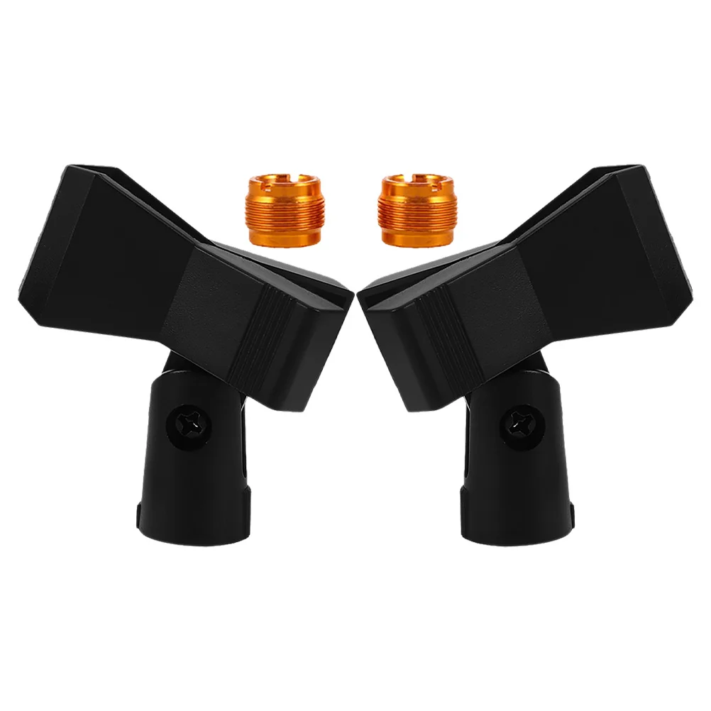 

2 set Microphone Clip Holder Adjustable Mic Stand Clamp 5/8" To 3/8" Adapter For Studio Recording Live Streaming Music