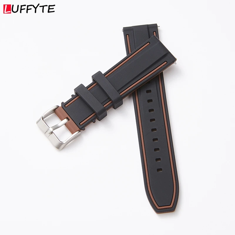 New Quick Release Soft Silicone Watchbands 20mm 22mm 24mm Replacement Watch Accessories Wristwatch Band Straps